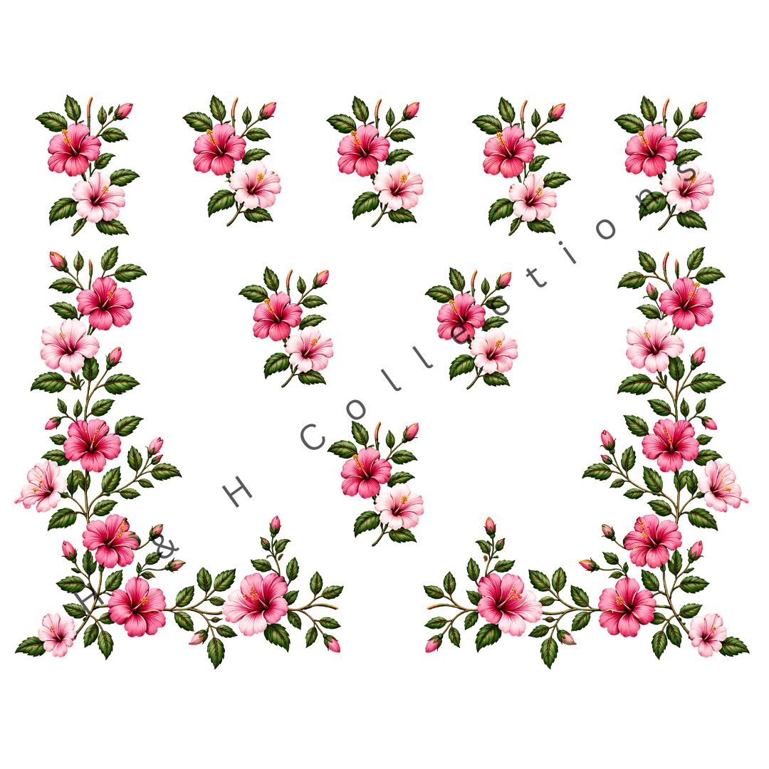 DTF Heat Transfer Embroidered Look Set 016 DTF heat transfer design