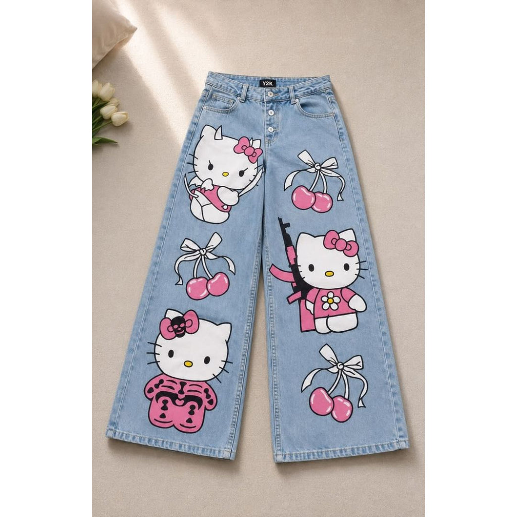 DTF Heat Transfer Jeans Design 008