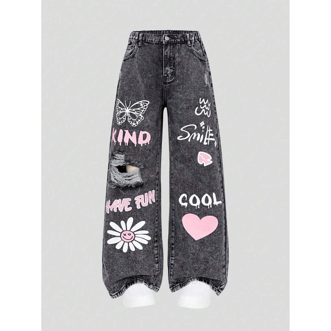 DTF Heat Transfer Jeans Design 006