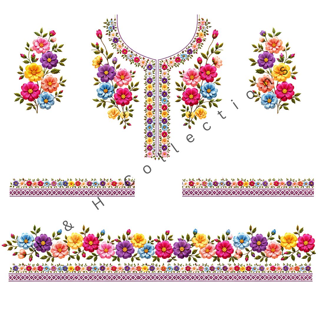 Embroidered Look Complete Set 3