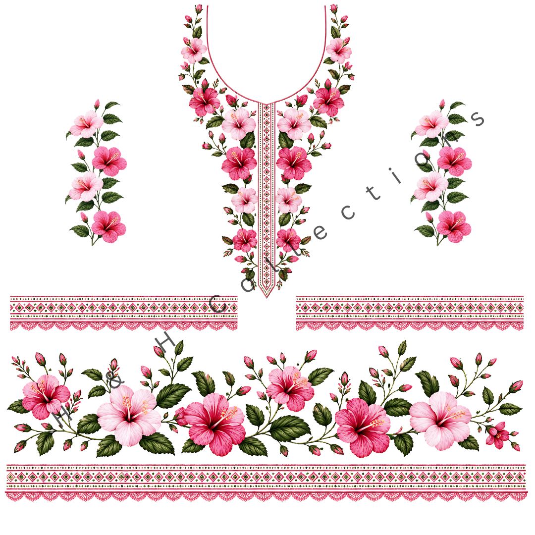 Embroidered Look Complete Set DTF